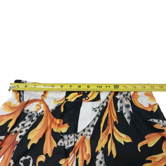 Versace Barocco Acanthus Print Men's Swim Trunks Size 6 Large BLACK GOLD $900 - Picture 13 of 16